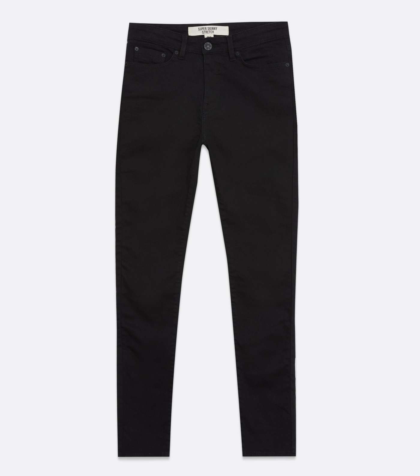 Black Dark Wash Super Skinny Jeans Image 5