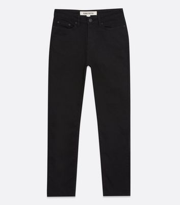 Mens black 2025 slim tapered jeans