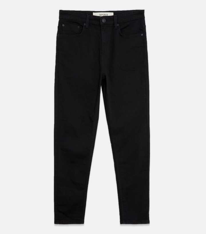 Tapered Slim Fit Black Jeans, Denim