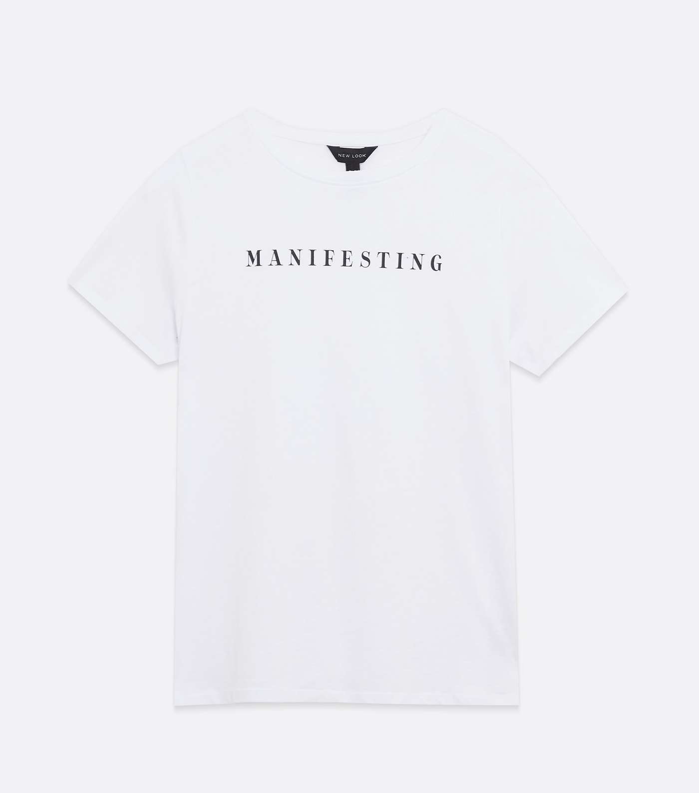 White Manifesting Logo T-Shirt Image 5