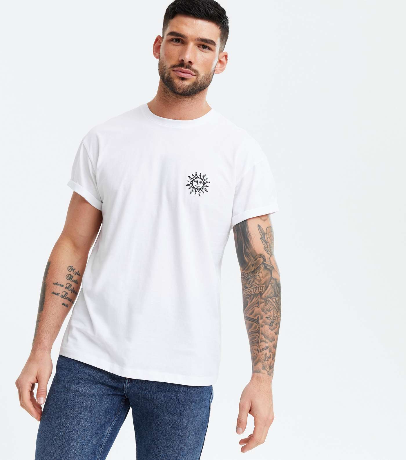White Sun Embroidered T-Shirt