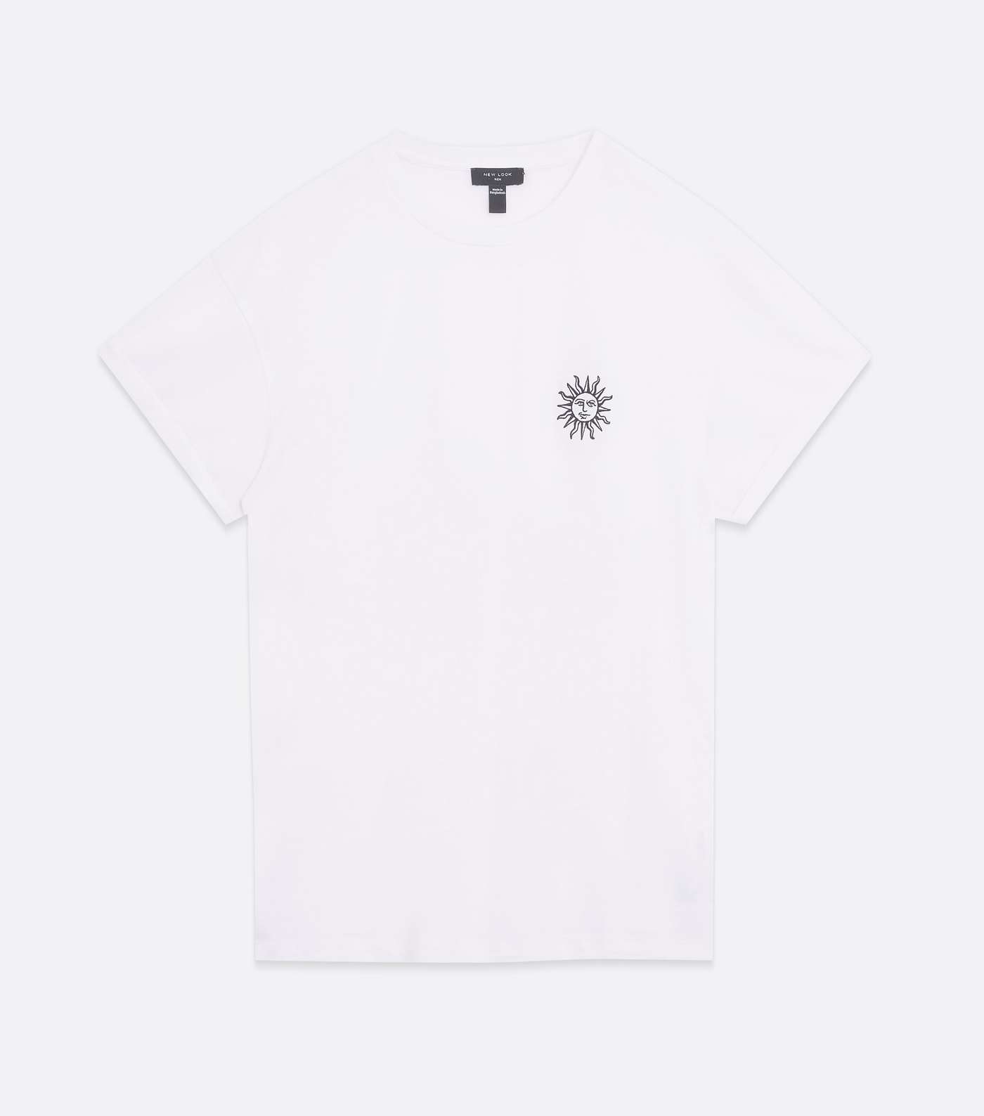 White Sun Embroidered T-Shirt Image 5