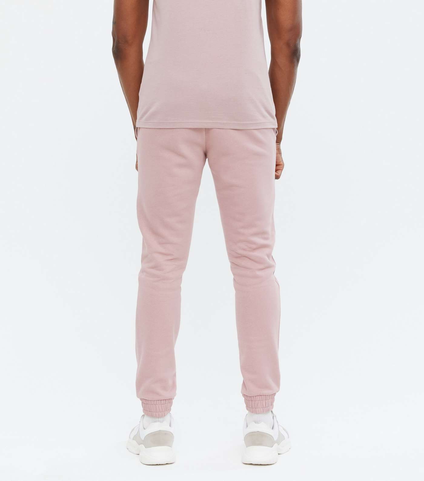 Mid Pink Jersey Tie Waist Joggers Image 4