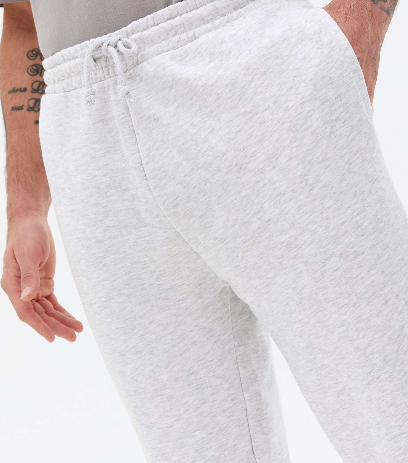 Grey Jersey Relaxed Fit Joggers Image 3