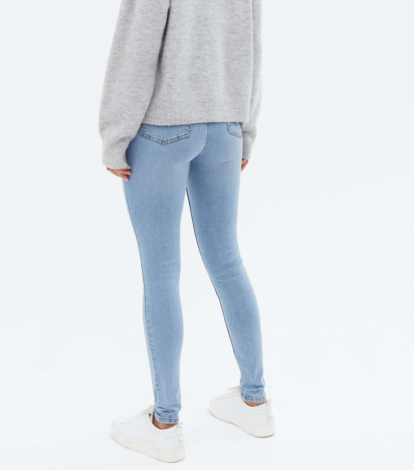 Tall Pale Blue Lift & Shape Jenna Skinny Jeans Image 4