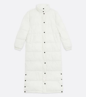 long puffer jacket white