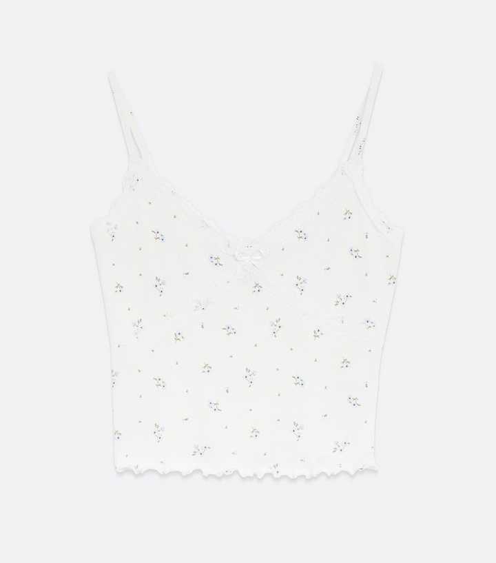 Starr Floral Cami Top in White