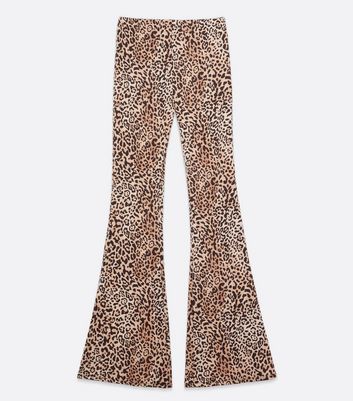 Split Front Leopard Print Flare Trouser  Dressed in Lucy