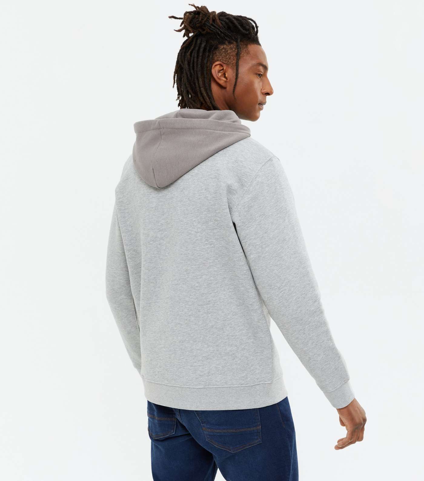 Only & Sons Pale Grey Utility Pocket Hoodie Image 4