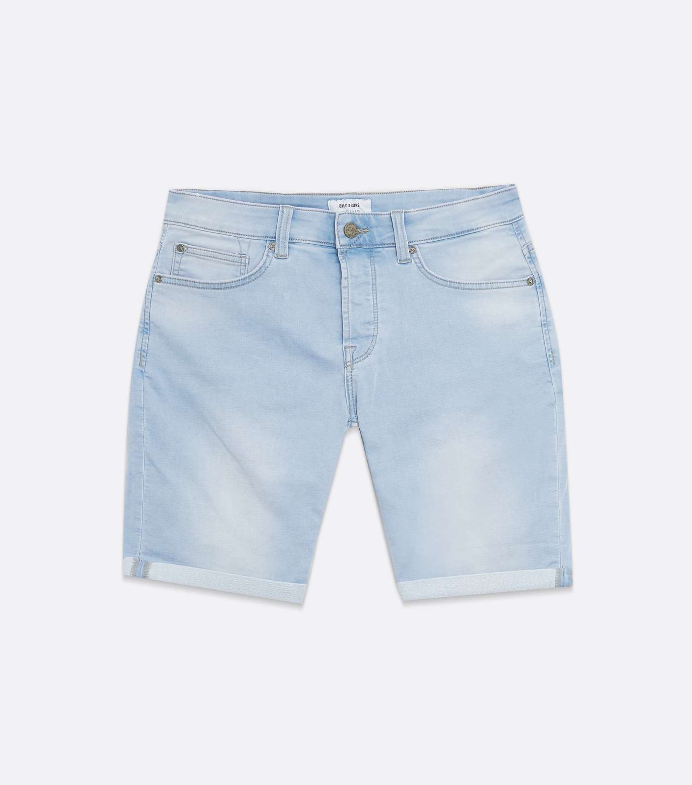 Only & Sons Pale Blue Denim Shorts Image 5