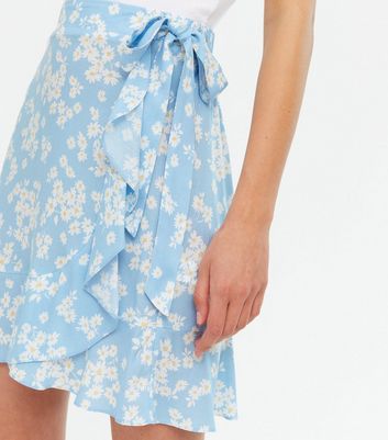 blue floral skirt new look