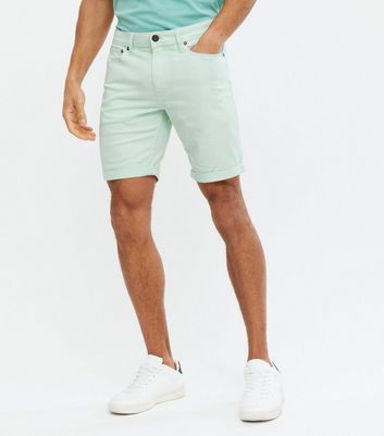 Jones Pale Grey Denim Slim Fit Shorts 