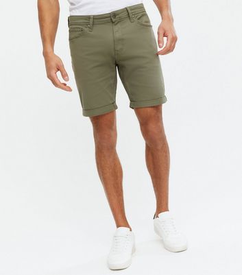 jean khaki shorts