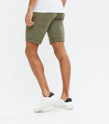 Khaki denim deals shorts mens