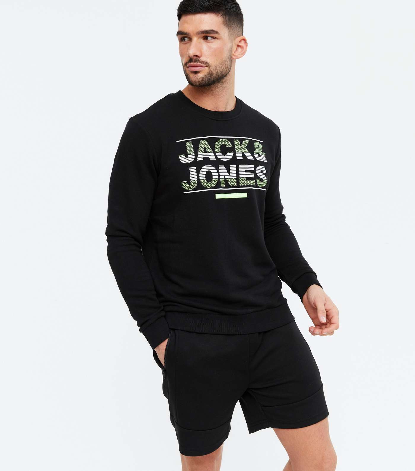 Jack & Jones Black Logo Crew Sweatshirt Image 3