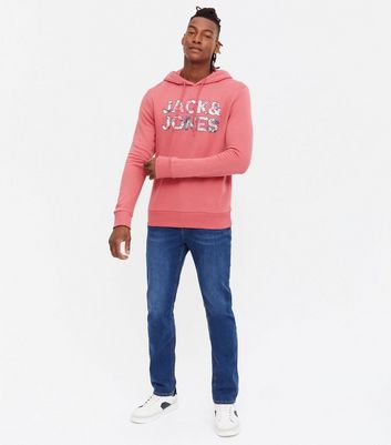 Jack and jones outlet pink hoodie