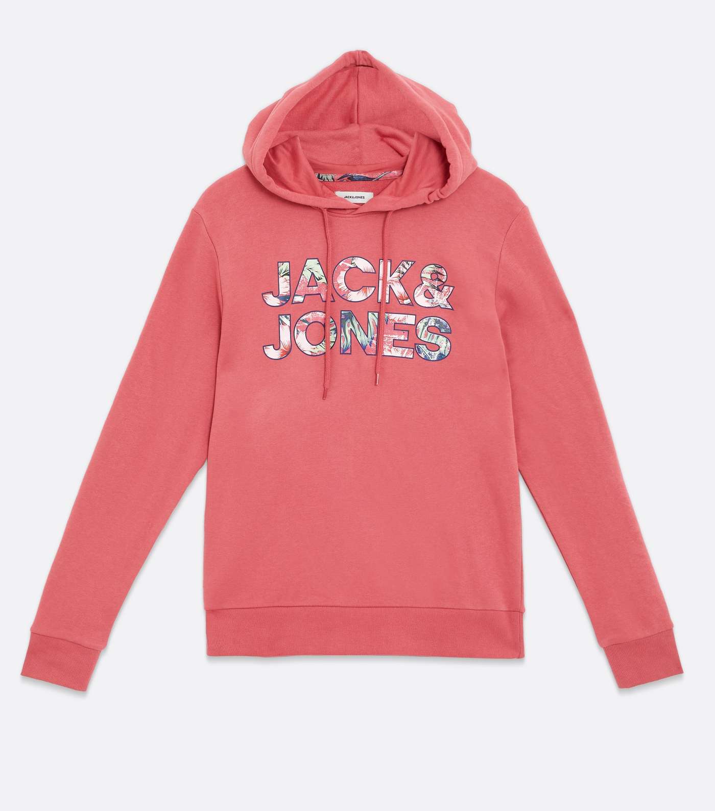 Jack & Jones Pink Tropical Logo Hoodie Image 5