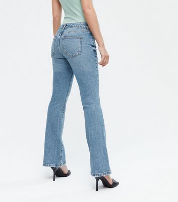 petite blue flared jeans