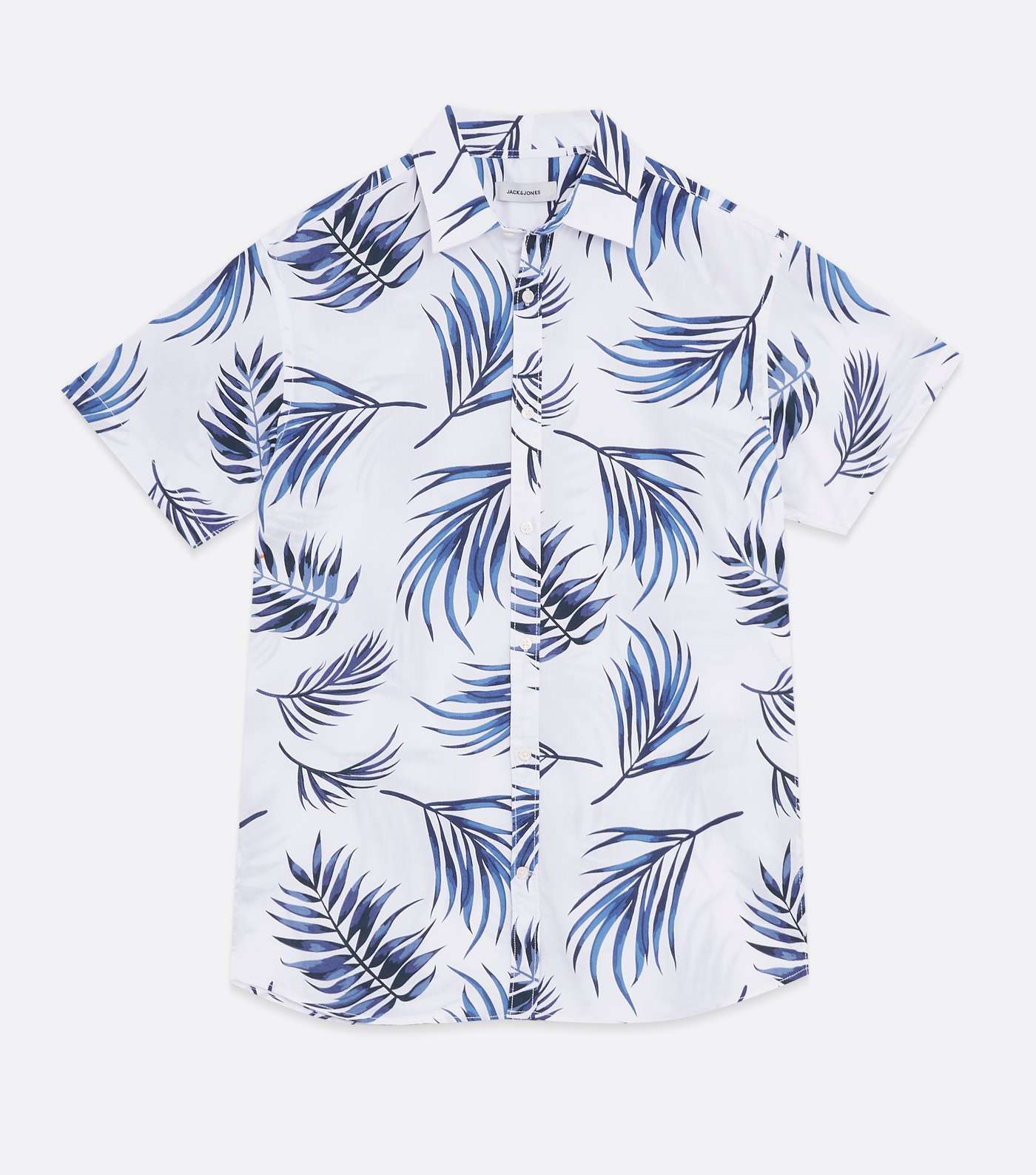 Jack & Jones White Palm Short Sleeve Shirt Image 5