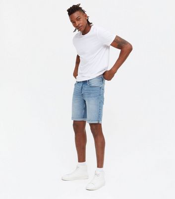 Jack \u0026 Jones Blue Denim Turn Up Hem 