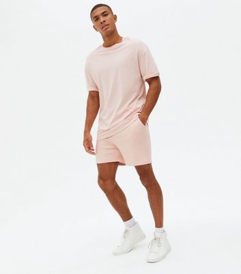 mens pink jersey shorts