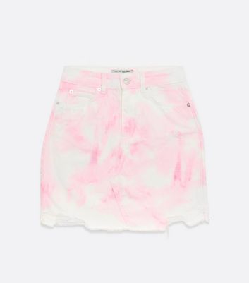 tie dye jean skirt