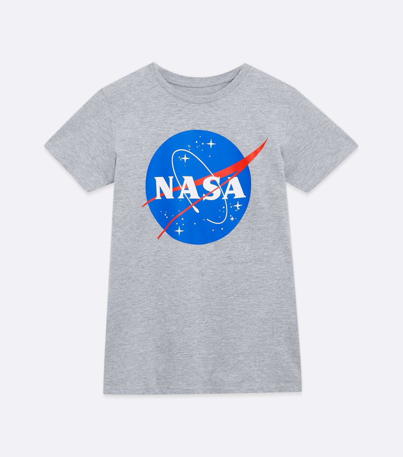 Boys Grey Marl NASA Logo T-Shirt Image 5