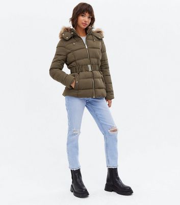 womens fitted puffer jacket