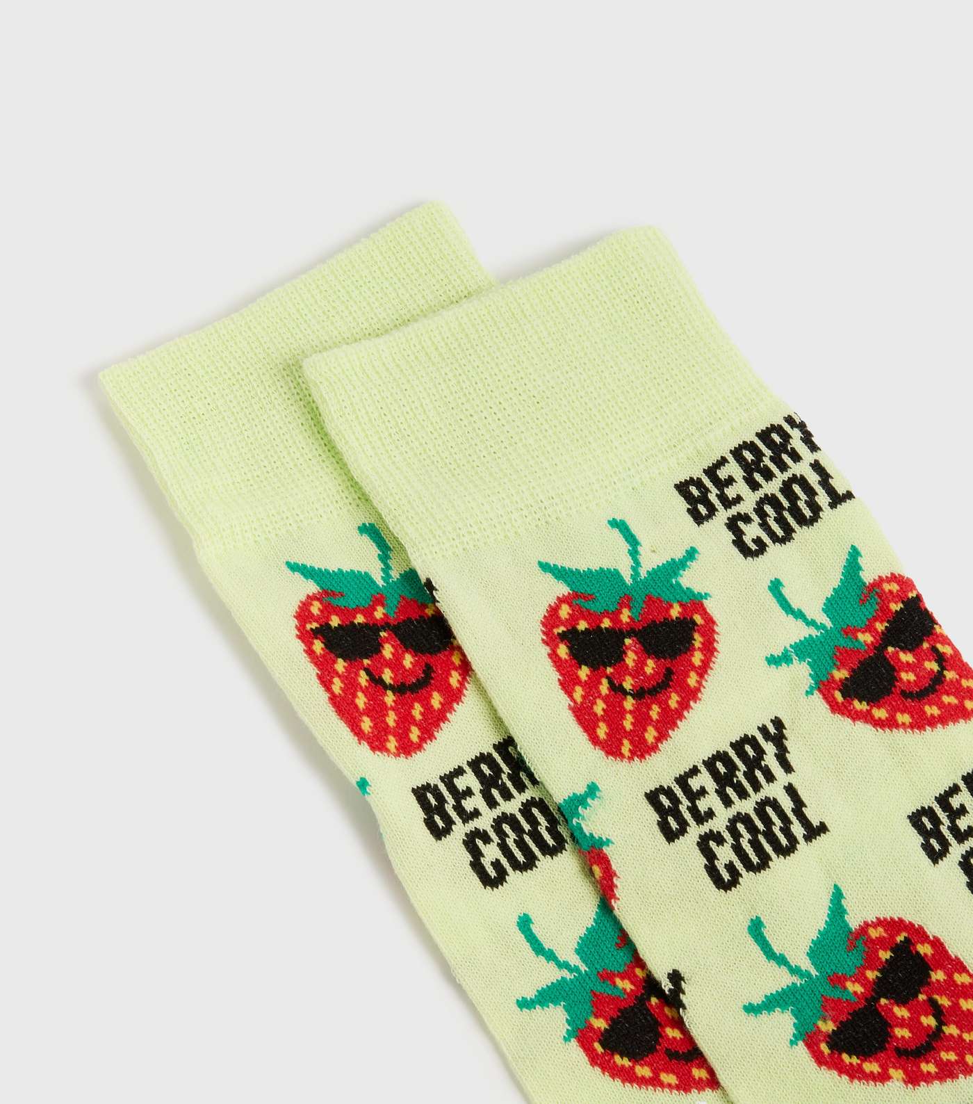 Light Green Berry Cool Strawberry Socks Image 2