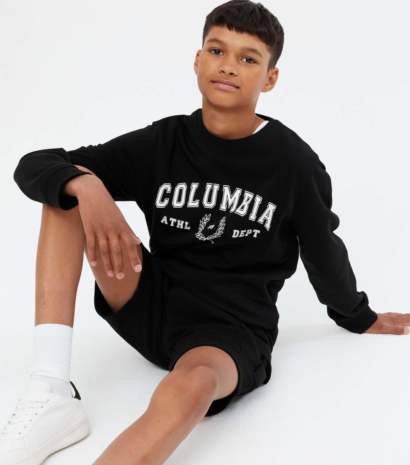 Boys Black Columbia Varsity Logo Sweatshirt