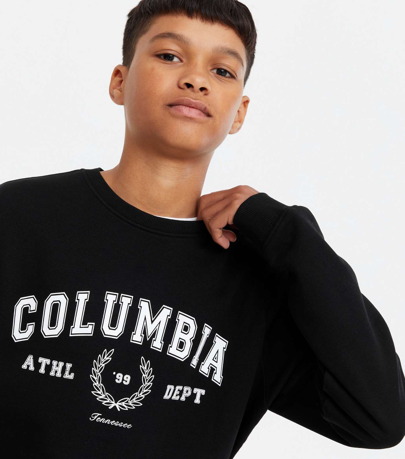 Boys Black Columbia Varsity Logo Sweatshirt Image 3