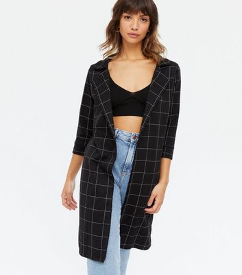 Black check jacket womens hotsell