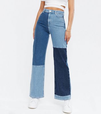 new look patchwork jeans