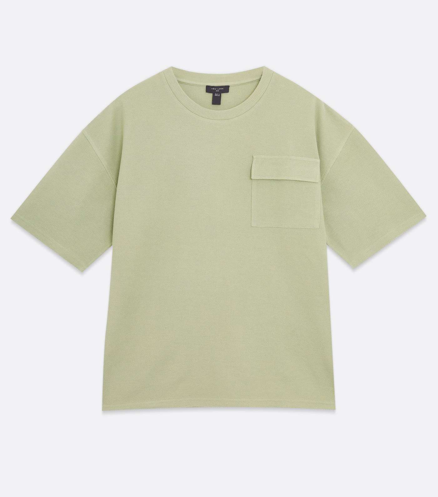 Olive Twill Pocket Front T-Shirt Image 5