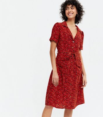 yumi animal print shirt dress