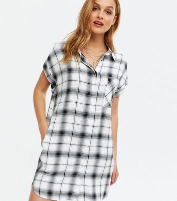 checked dress new look