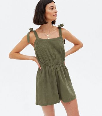 green khaki playsuit