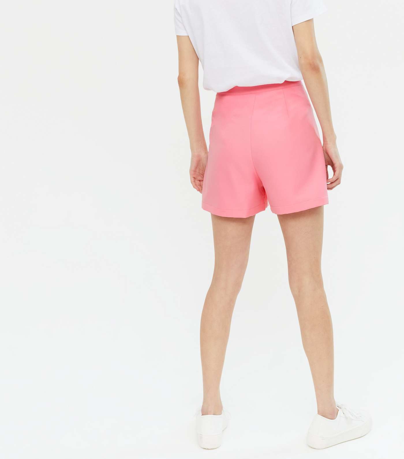 Bright Pink Button Front Utility Shorts  Image 4