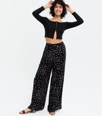 new look split leg trousers