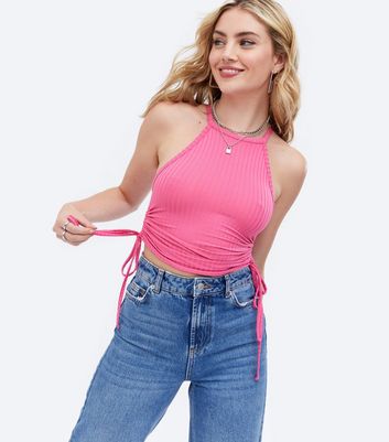 ruched halter top