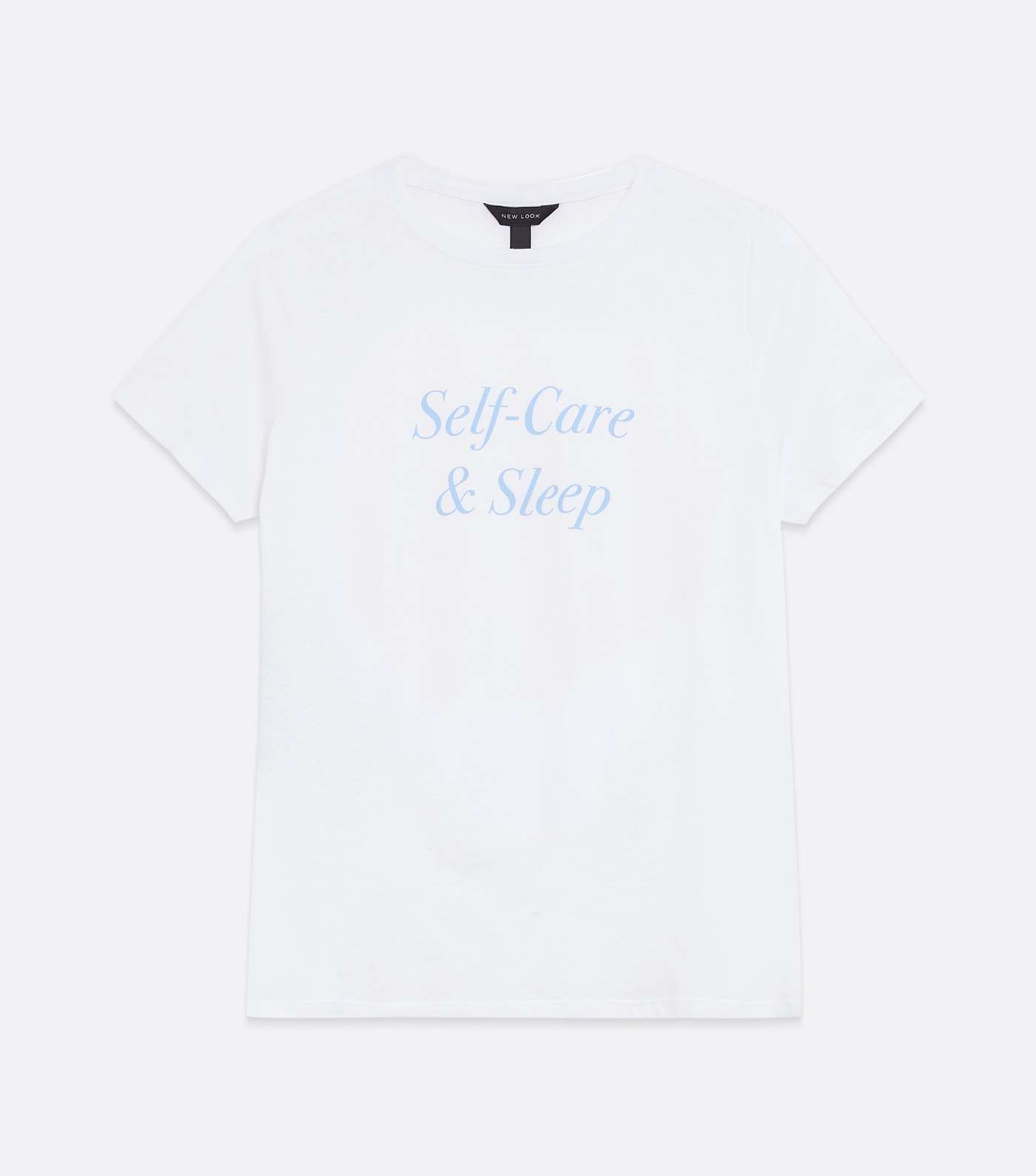 Curves White Self Care & Sleep Logo T-Shirt Image 5