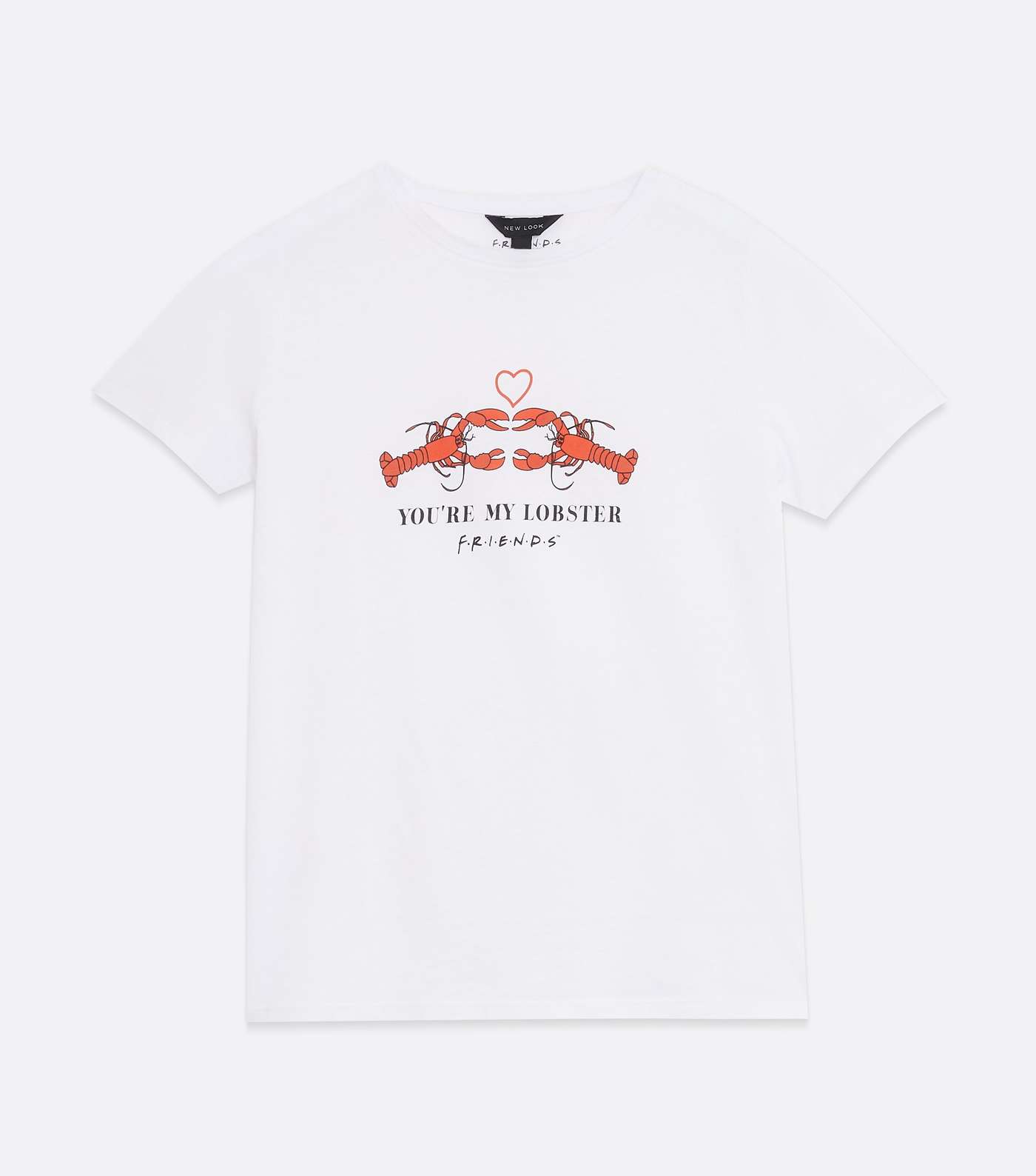 White Lobster Friends Logo T-Shirt Image 5