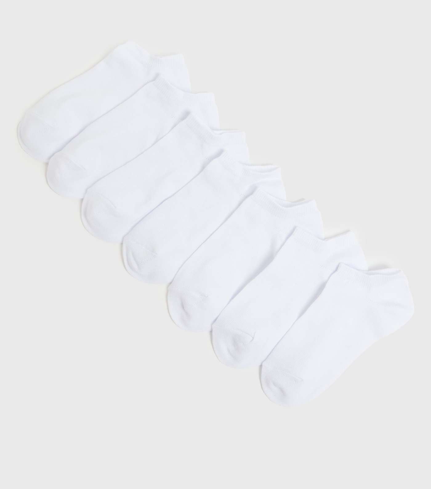 Girls 7 Pack White Trainer Socks