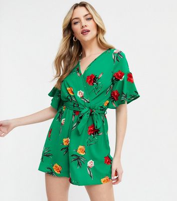 ax paris green playsuit