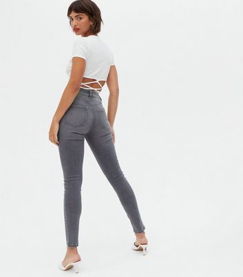 Damen Bekleidung Dark Grey Mid Rise India Super Skinny Jeans