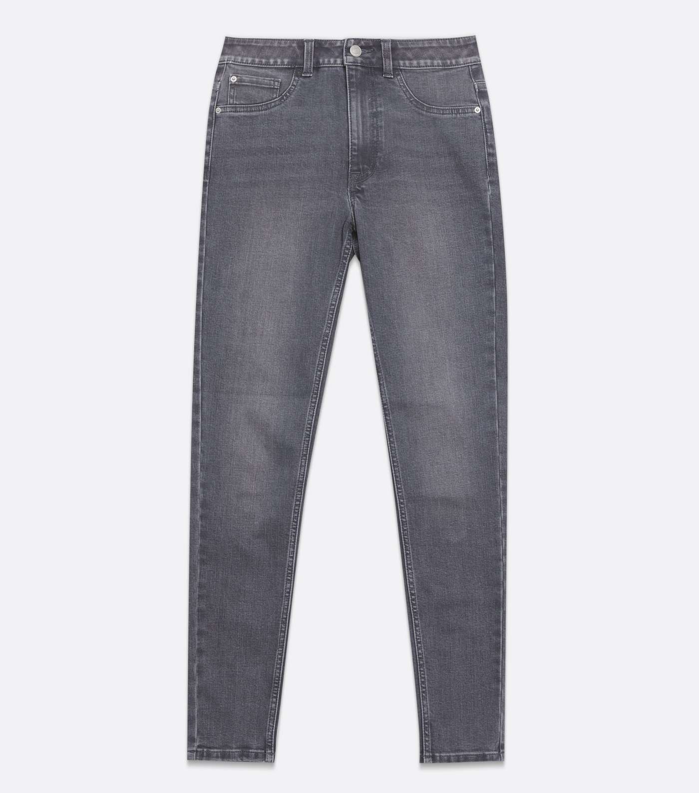 Dark Grey Mid Rise India Super Skinny Jeans Image 5