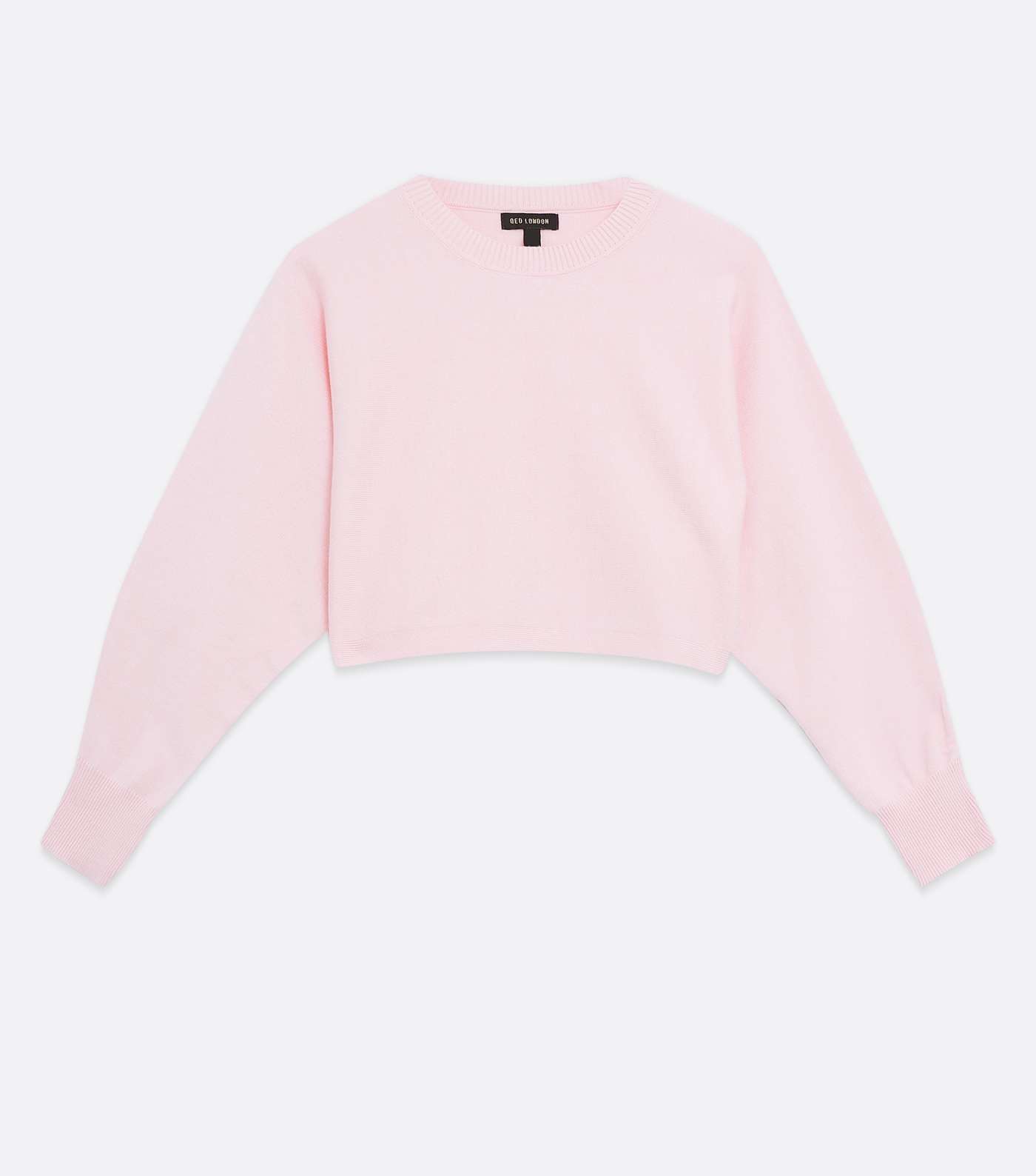 Pink Vanilla Pink Knit Crop Sweatshirt  Image 5