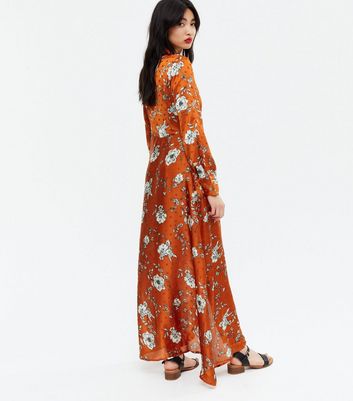 new look orange maxi dress