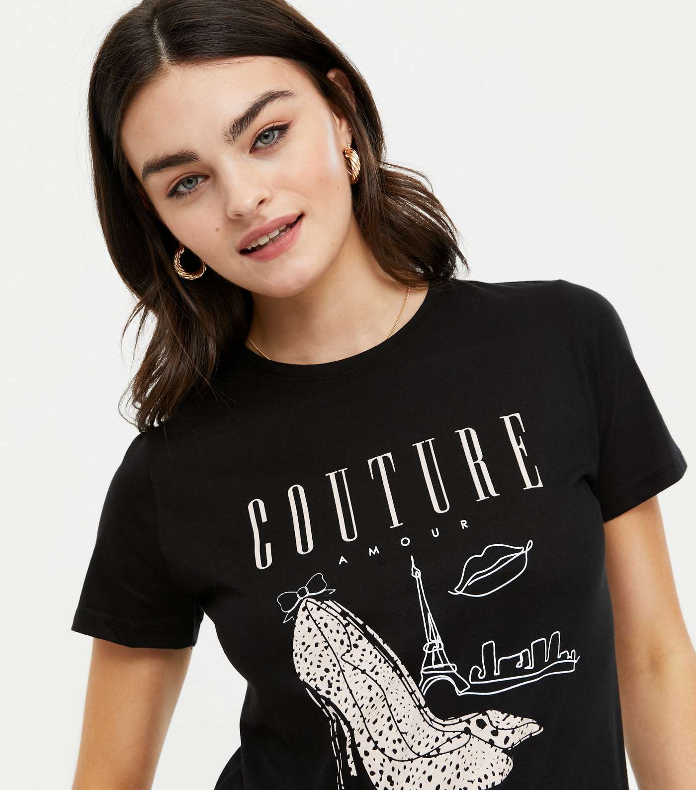 Black Couture Shoe Logo T-Shirt  Image 3