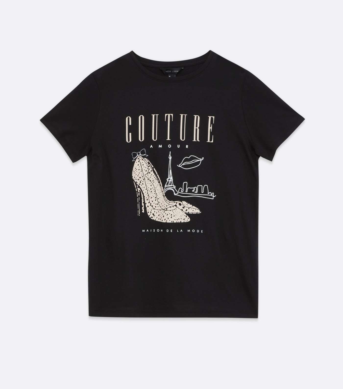 Black Couture Shoe Logo T-Shirt  Image 5